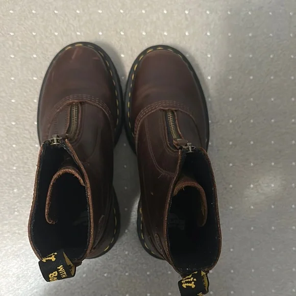 Dr. Martens Brown Leather Boots - Picture 5 of 9
